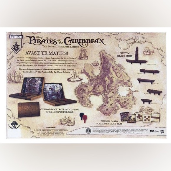 Disney Parks Theme Park Edition Pirates Caribbean BATTLESHIP Board Game NEW - Picture 5 of 5